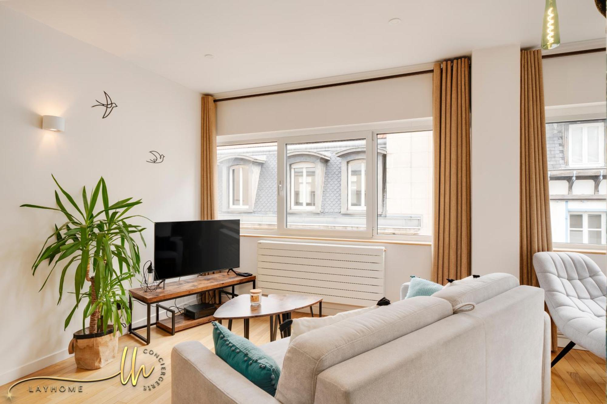 Chaleureux, Lumineux Et Confortable F2 Renove En Plein Coeur De Apartment
